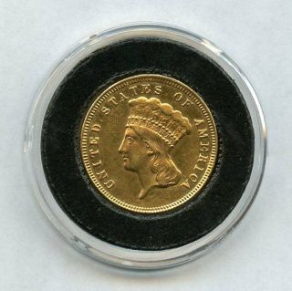 1872 $3 Three Dollar Gold Coin