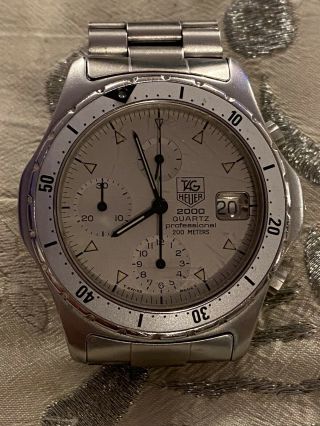 Vintage TAG Heuer 2000 Quartz Professional Chronograph Watch Ref 272 006 - 1 2