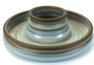 Signed Nannizzi Art Studio Hand Crafted Pottery Dish Platter Bowl