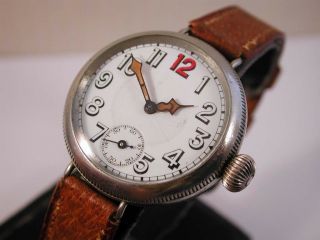 Mens Ww I Era Rolex Trench Watch.  Diameter: 34 Mm 