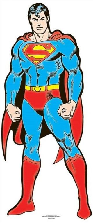 Superman Dc Comics Mini Cardboard Cutout / Standup / Standee Superhero Party