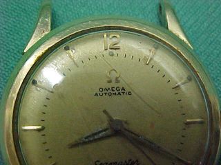 Vintage 1950 ' s Men ' s Omega Seamaster 14K Gold Automatic Bumper Cal 500 Watch 2