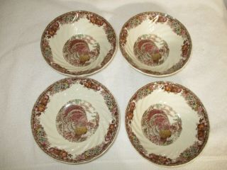 Johnson Brothers Autumn Monarch (4) Cereal/fruit 6 " Tp 1 3/4 " Tl Bowls M/ England