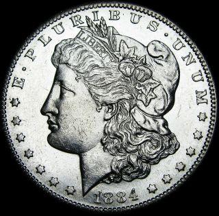 1884 - S Morgan Silver Dollar - - - - Looks Gem Bu - - - - G997