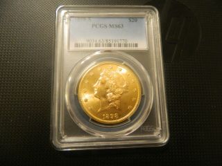 1898 S Us Gold $20 Liberty Head Double Eagle - Pcgs Ms63