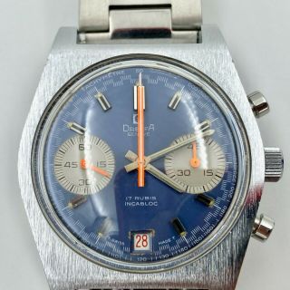 Stunning Dreffa Vintage Valjoux 7734 Chronograph Watch With Date - Serviced