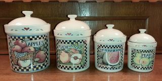 Susan Winget Fruit Canister Set Of 4 Certified International Perfect