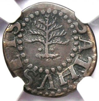 1652 Massachusetts Pine Tree Threepence 3p Coin - Ngc Au53 - $7,  000 Value