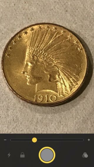 1910 - D $10 Gold Coin Indian Head Eagle