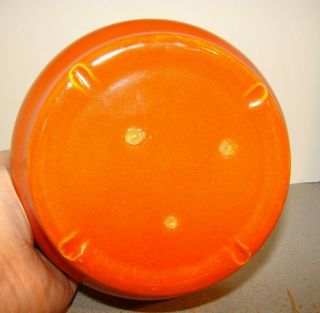 Vintage Garden City Pottery Orange Red 6 Ruffled Bowl 2