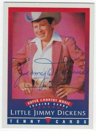 Little Jimmy Dickens Signed Autographed Country Music Trading Card W/ Jsa