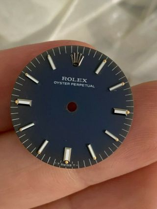 Rolex Oyster Perpetual Blue Dial For Vintage 31mm No Date Watch Midsize