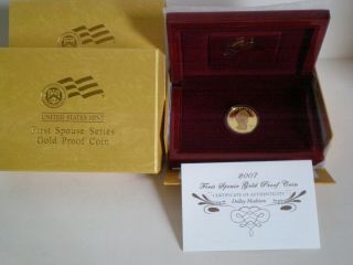 2007 - W Dolley Madison First Spouse 1/2 Oz,  Gold Proof Coin X04