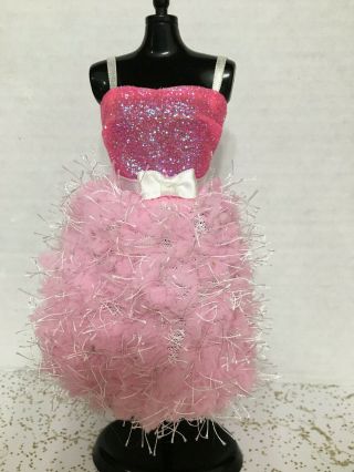 Barbie Doll My Scene Fashion Fever Fluffy Pink Bow Dress Outfit