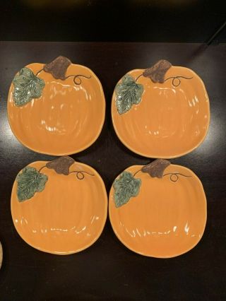 Williams Sonoma Pumpkin Dessert Plates Set Of 4