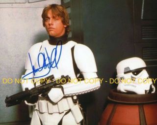 Mark Hamill,  Luke Skywalker,  Star Wars,  Hand Signed 8x10 Photo W/coa