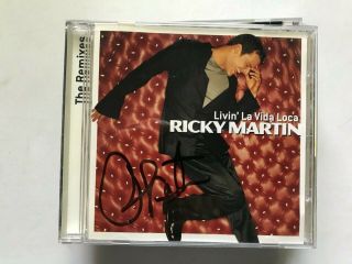 Ricky Martin Livin La Vida Loca Remixes Cd Autographed