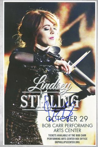 Lindsey Stirling Autographed Concert Poster Violinist