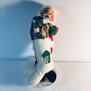 Annalee 1980 Santa Claus With Oversized Stocking.  7 3/4 