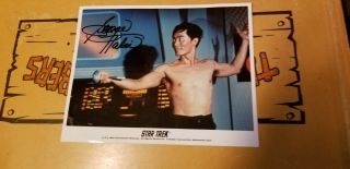George Takei Autograph Hand Signed " Mr.  Sulu " Star Trek 8x10 Color Photo
