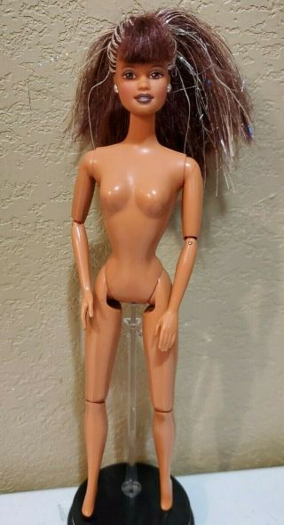 Nude Articulated Poseable Teresa Barbie Doll Brunette Brown Eyes OOAK or Play 2