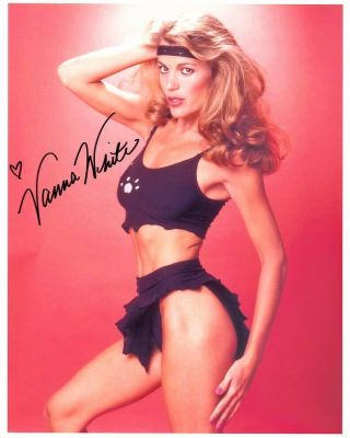 Vanna White Hand - Signed Sexy Seductive Young 8x10 Color Closeup Authentic W/