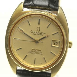 Omega Constellation Date Gold Dial Automatic Men 