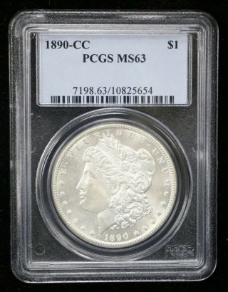 1890 - Cc Morgan Silver Dollar Pcgs Ms63 - 07415