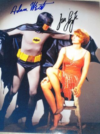Adam West Jill St John Batman - Photo Signed 8x11 &