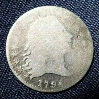 1794 Flowing Hair Half Dime 5¢ - Scarce Coin - Circ