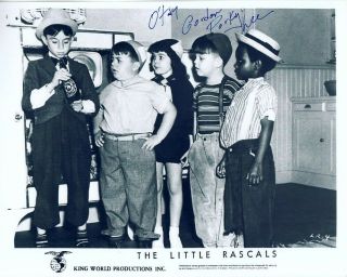 Porky Lee Signed The Little Rascals 8x10 W/ Spanky Alfalfa Darla & Buckwheat