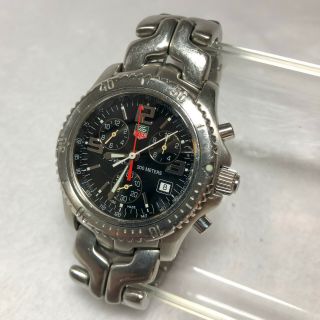Tag - Heuer Link Date Chronograph Ct5111 Men Watch 200m Auto 40mm Stainless Steel