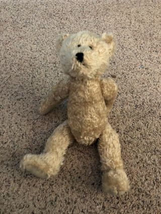 Old Fashioned 12 Inch Teddy Bear.  Fully Jointed,  Plush Filling,  No Tags Perfect