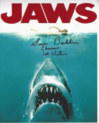 Jaws 1st Victim Autographed 8x10 Photo (chrissie) And 1st Victim Added