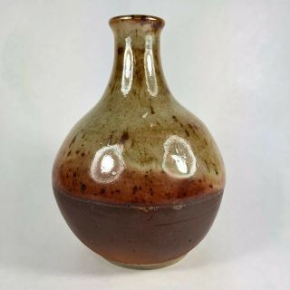 Mid Century Vintage California Studio Ceramic Pottery Earth Tones Vase Vessel