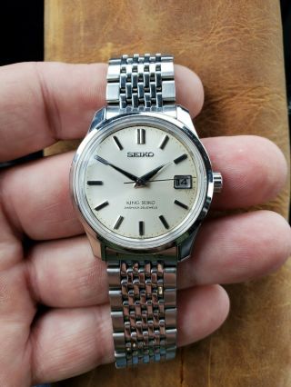 Vintage Seiko Hand - Winding Watch/ King Seiko 4402 - 8000 Ss 25j Shield Medallion