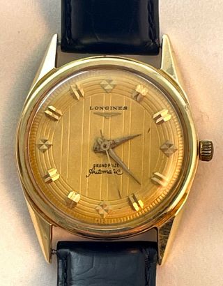 14k Longines Grand Prize Automatic Watch 1960s