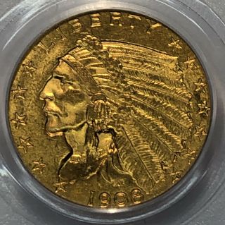 1908 Indian $2.  50 Gold Pcgs Ms 64