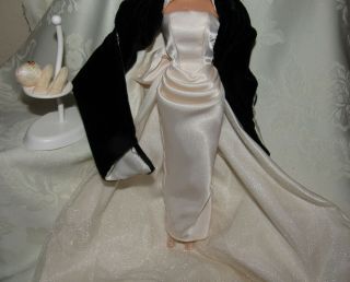 Barbie Erica Kane All My Children Black Ivory Stole Gown Dress Fashion 4 Doll