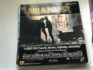 Alex Cox Sid And Nancy Laser Disc Autographed