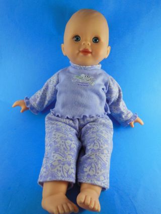 Fisher Price Little Mommy Baby Soft Body In An Lavender Outfit 13.  5 "