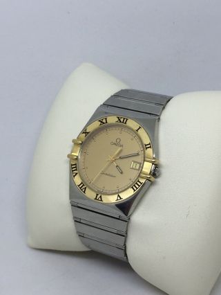 Omega Constellation Manhattan 18k Gold/ss 1438 Men’s Swiss Luxury Watch 396.  1070