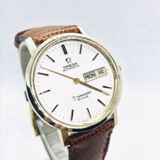 Very Handsome Vintage Mens 14k Gf Omega Automatic Seamaster Deville Day & Date.