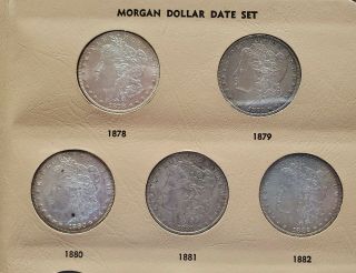 Complete 1878 - 1921 Morgan Silver Dollar Date/mint Set 32 Coins