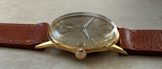 VTG ULYSSE NARDIN TEXTURED CHAMPAGNE DIAL 18K GOLD PLATED CASE FROM 1940 APROX. 6