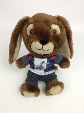 Build A Bear Workshop Brown Mini 8 " Bunny Rabbit With Outfit Plush Stuffed Toy