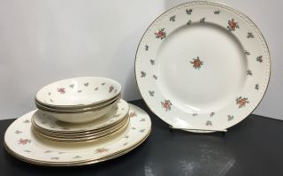Homer Laughlin Eggshell Georgian “rambler Rose” Plates And Bowls