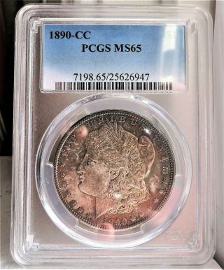 1890 - Cc Morgan Silver Dollar $1 Pcgs Ms65 Pcgs Book $3350 Agt - 10