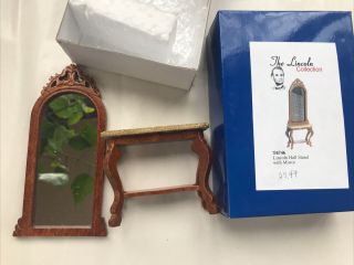 Dollhouse Miniatures 1:12 Scale Lincoln Hall Stand With Mirror