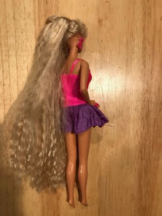 1966 1976 Mattel Barbie Doll Pink Purple Dress Long Hair Triangle Earrings 3